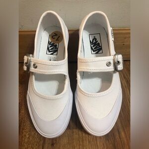 Vans Kids White Mary Jane Sneakers
